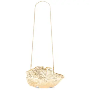 SIMKHAI Flora Clutch in Gold