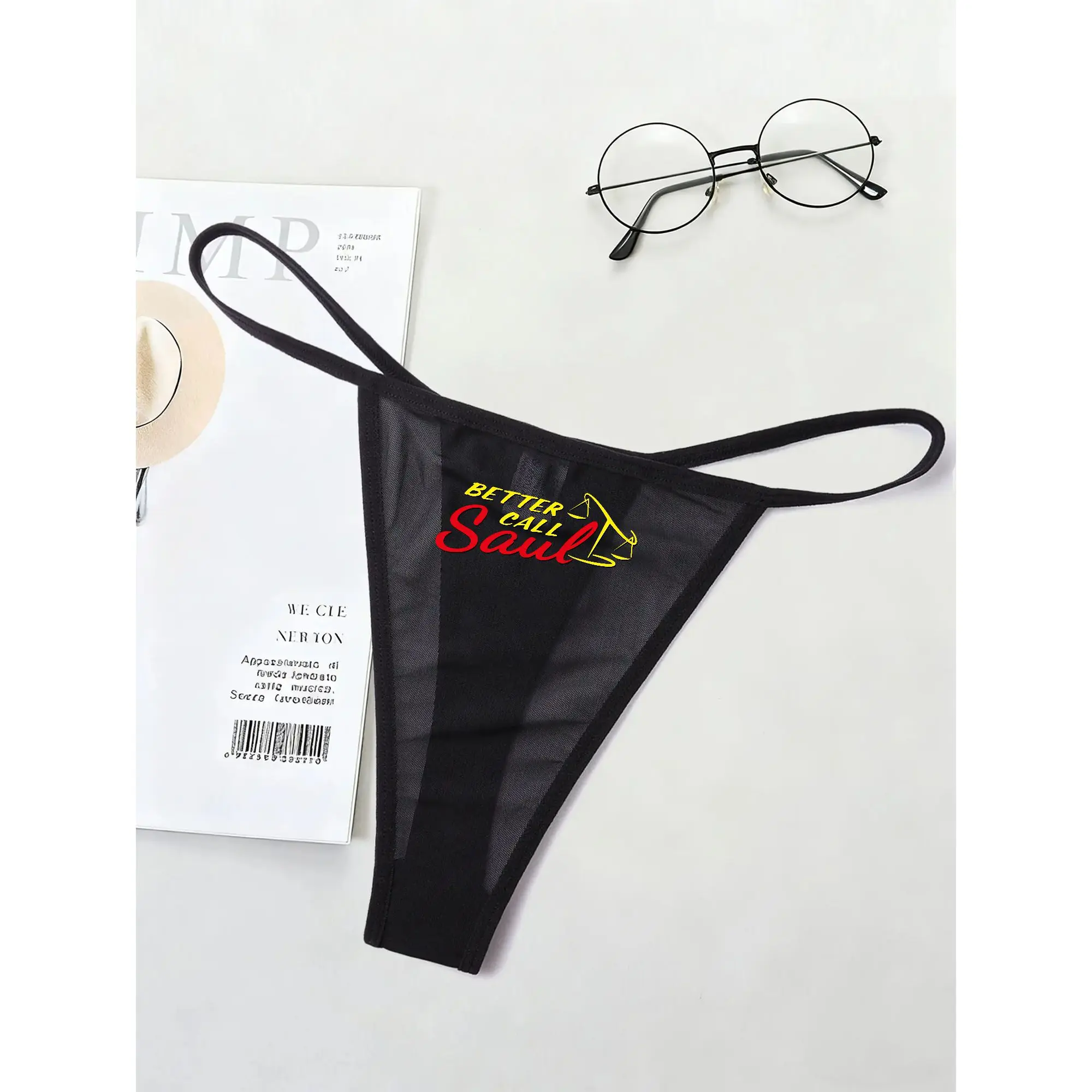 Women's Mesh Smooth Thongs - Personalized Pattern Panties for Individual Style, Better Call Saul 04