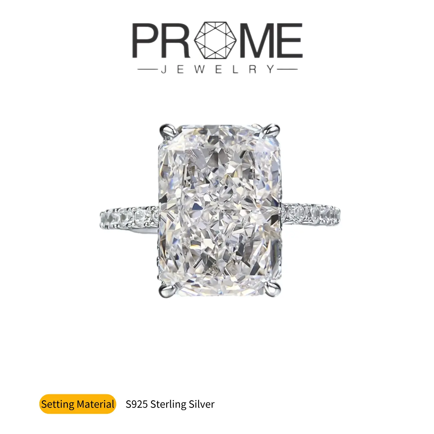 Women’s S925 Sterling Silver Simple Square Ring (SR048) - Minimalist Jewelry, Elegant Everyday Ring, Stylish, Versatile for Daily Wear and Gifting, Exquisite Trendy Ring