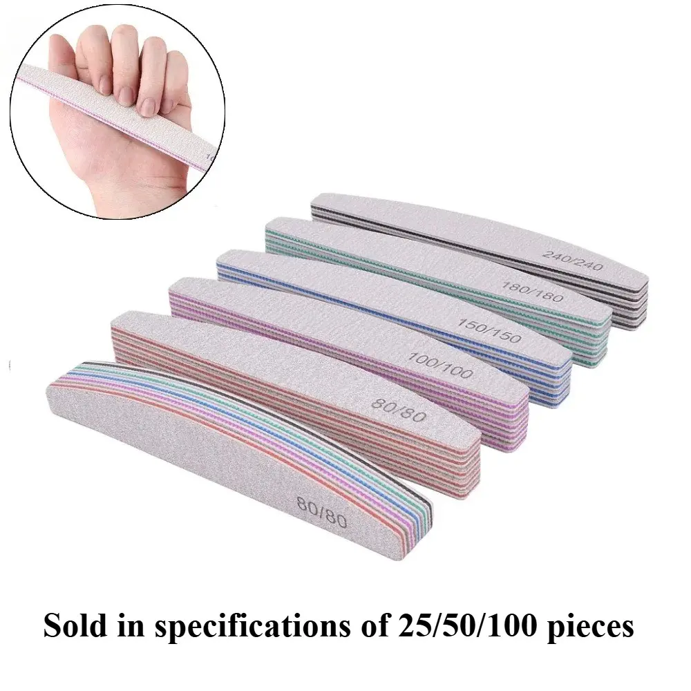 Professional Nail File Set, Salon Nails, Dual-Sided 80/150/180/240 Grit, Durable Repair for Thick Nails, Polishing and Grinding Tool Kit, Nail Care Product, Nail Care, Nail Grooming Kit, Nail Supplies