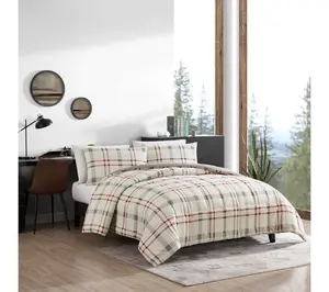 Eddie Bauer Portage Bay Red Cotton King Comforter Set