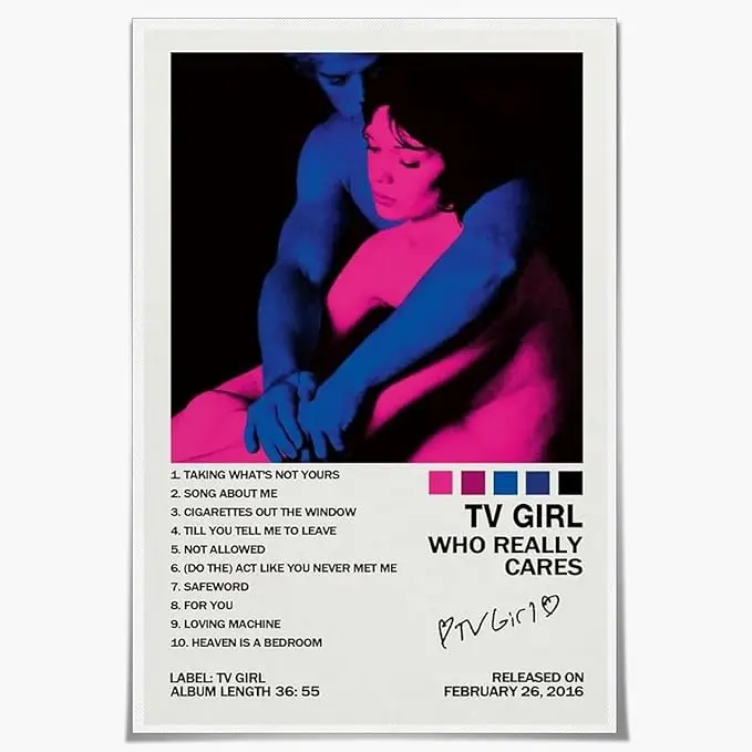 Tv Girl Poster Who Really Cares Album Cover Posters