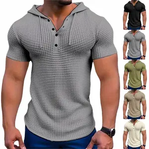 Men's Beach Slim Short Sleeve Drawstring Hooded Pullover T-shirt for Menswear & Sweatshirts 1/2 Pack Comfortable & Stylish