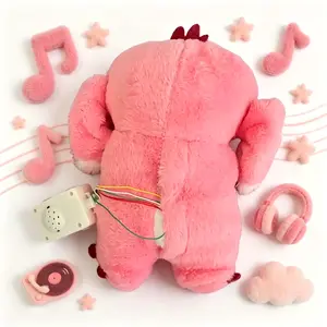 Lifelike Breathing Light Up Musical Plush Doll, Soothing Sound Sleep Companion, Anxiety Relief Sensory Toy Perfect for Newborn Babies and Young Children
