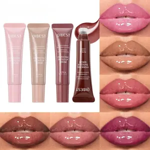 Watery Crystal Jelly Lip Oil 6 Colors, Hydrating Lip Balm Gloss, Smoothing Lip Lines & Plumping Glass Lip Cosmetic