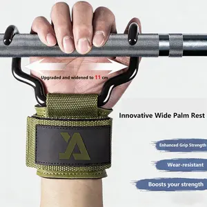 Wide Pull-Up Assist Hooks, Military Durable Grip, Anti-Slip Hand Support, Gym Strength Training Aid, Fitness Equipment
