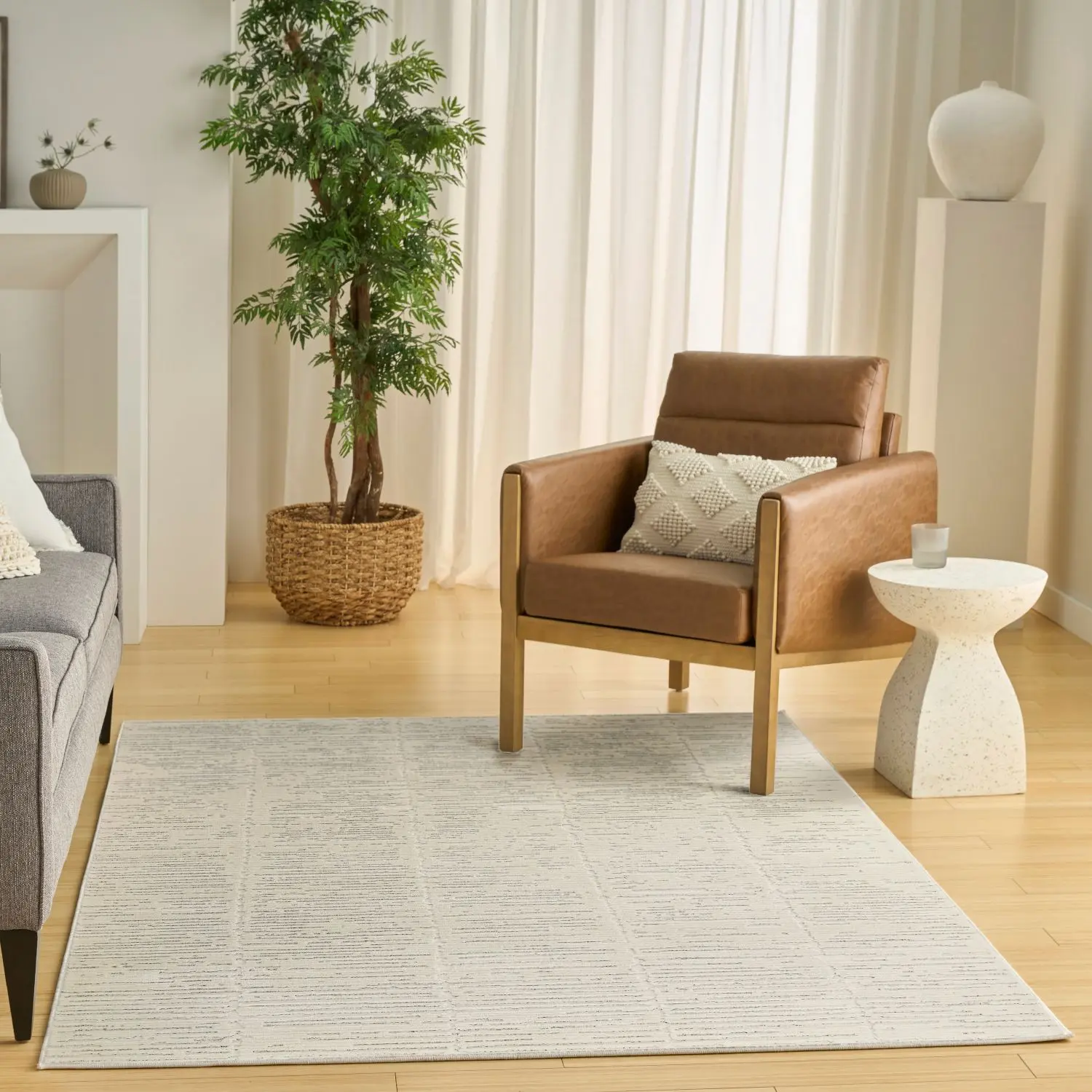 Nourison Hues Ribbed Indoor Area Rug, Home Decor Rug, Living Room Mat, Home Decor Rugs