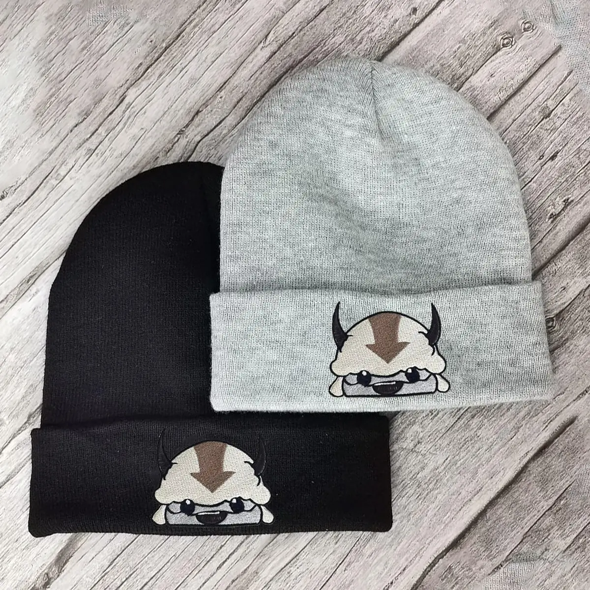 Yip Yip Appa Bison Embroidered Beanie, Appa Bison Avatar The Last Airbender Beanie, Christmas Beanie, Christmas Gifts
