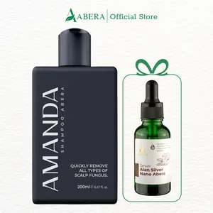 Abera Amanda Anti-Dandruff & Seborrheic Dermatitis Shampoo for Men Zinc PCA Menthol Deep Cleansing Formula 6.8 fl oz Nail Fungus Remover Fungal Serum Haircare