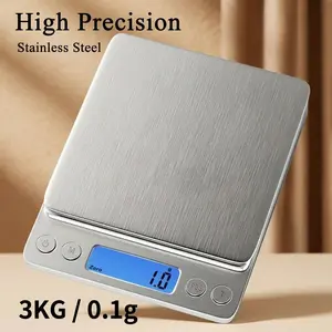 Gram Digital Kitchen Scale Stainless Steel Food Scale with LCD Display for Precise Weighing