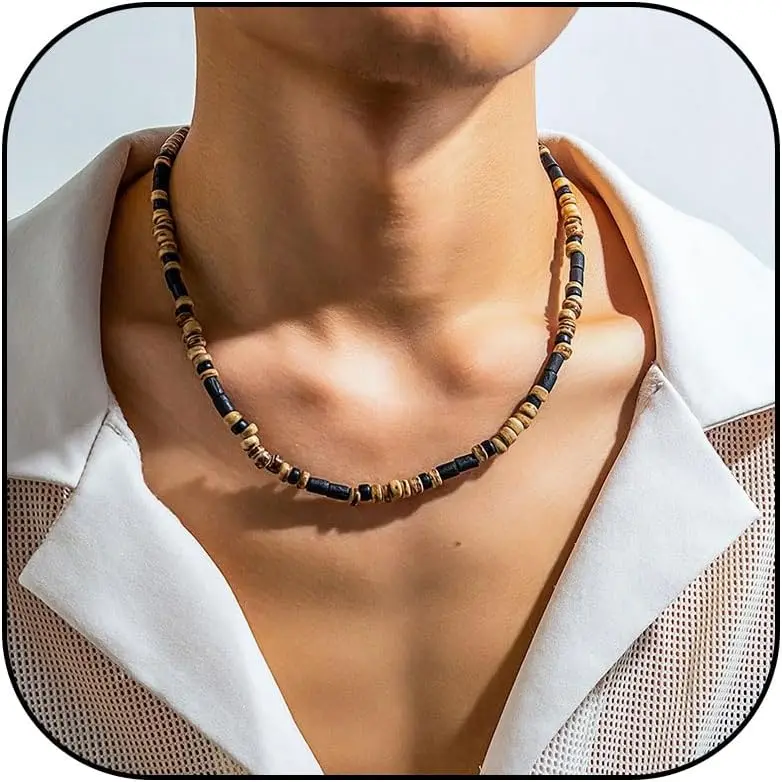 Puka Shell Necklace Men Summer Beach Outfits White Seashell Necklace Family Friends Beach Essentials