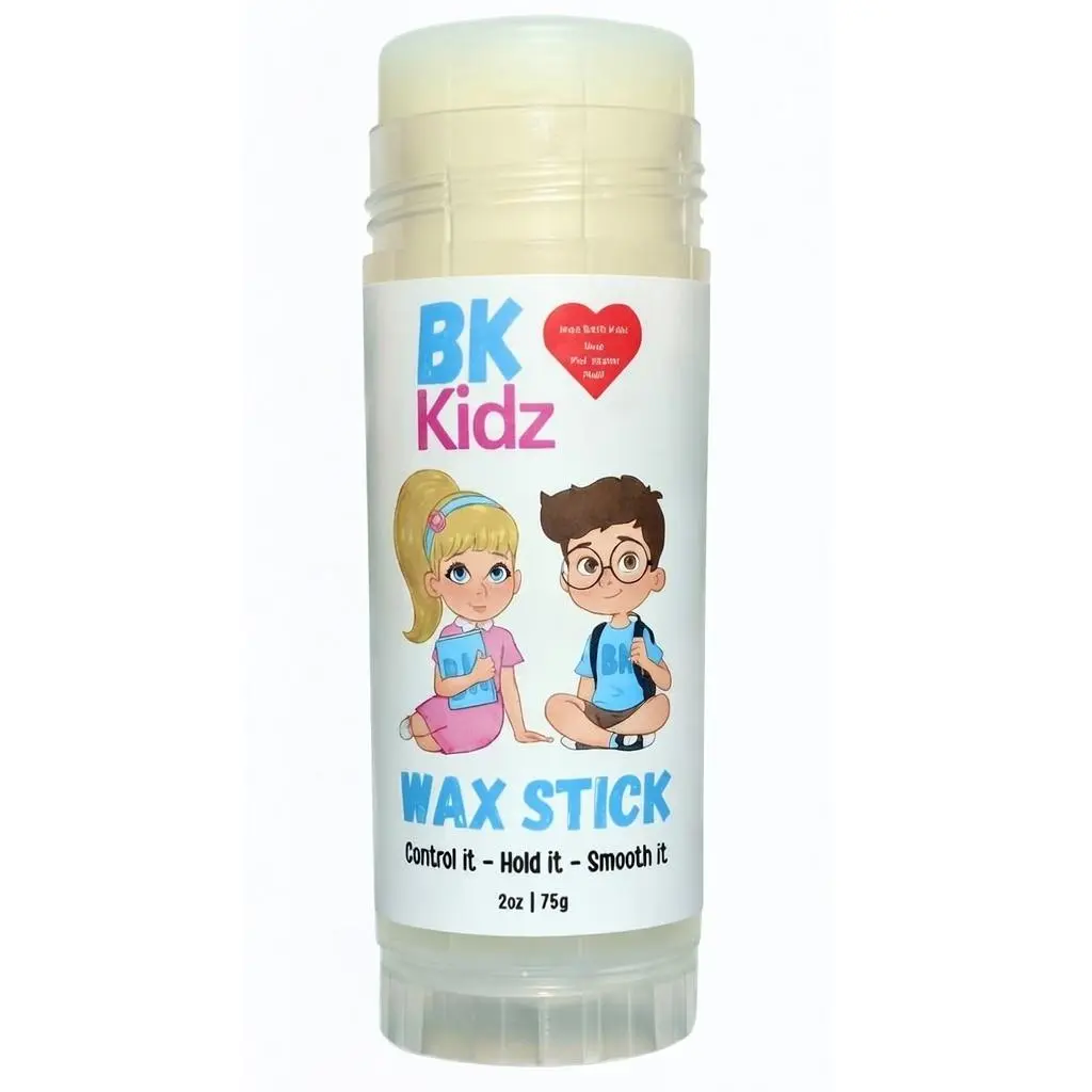 Kids' Hair Wax Stick - 1-Handed Magic Application, No Tools Needed, On-the-Go Quick Touch-Ups, Gentle Gel Refill