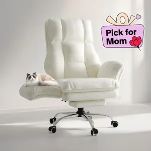 【Mother's Day Sale】Big and Tall Office Chair, Flip Armrests for Pets & Cross Legged Sitting, Executive Ergonomic Computer Gaming Chair with Foot Rest, Premium Tech Fabric Wide Seat Reclining Desk Chair