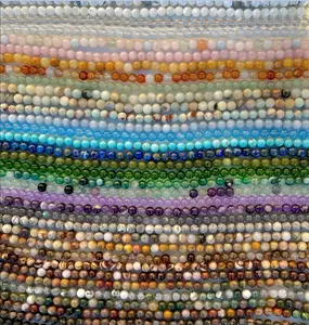 Waterproof Gemstone Beaded Necklace, Stainless Steel Gemstone Necklace, Adjustable Gemstone Choker, Colorful Gemstone Bead Necklace