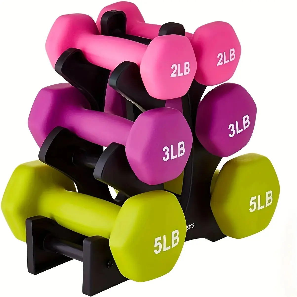 Sleek Strong 3pcs Dumbbell Set for Women 2lbs, 3lbs, 5lbs