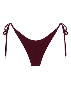 Tally String Bikini Bottoms - Merlot