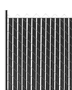Chain Link Fence Privacy Slats Double-Wall With Wings For 6-Ft High Fence Black - Weather Resistant Outdoor Privacy Panels For Chain Link Fences, UV Protected, Durable Construction, Easy Install, Low Maintenance