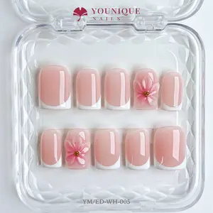 Younique Nails | 10PCS 100% Handmade Press-On Nails | Reusable Colorful Art acrylic stylish 3D
