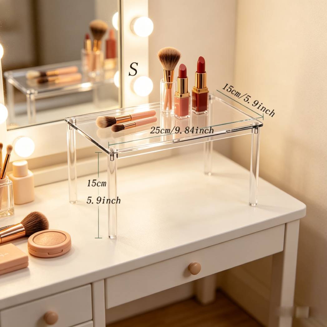 Adiison 2pcs L9.84inch*W5.9inch Rectangular Stands Shelf Clear for Decor, Clear Display Risers Cake Shelves Retail Shoe Showcase Acrylic Risers Clear Rectangular Display for Perfume Organizer, Figures, Jewelry, Dessert Table & Cupcake Adiison 2pcs L9.84inch*W5.9inch Rectangular Stands Shelf Clear for Decor, Clear Display Risers Cake Shelves Retail Shoe Showcase Acrylic Risers Clear Rectangular Display for Perfume Organizer, Figures, Jewelry, Dessert Table & Cupcake