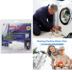 Washing Machine Inline Water Filter 85470 - Sediment Filter for Hot/Cold Intake, 320°F Max Temp, Easy Install, No Tools Required, Replacement Cartridge Included