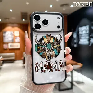 Creative Cow Skull Mama Pattern Magnetic MagSafe Phone Case for iPhone 17 Air/16 Pro Max 15 Pro 14 13 12 11 Plus Shockproof Slim Protective Cover Casing