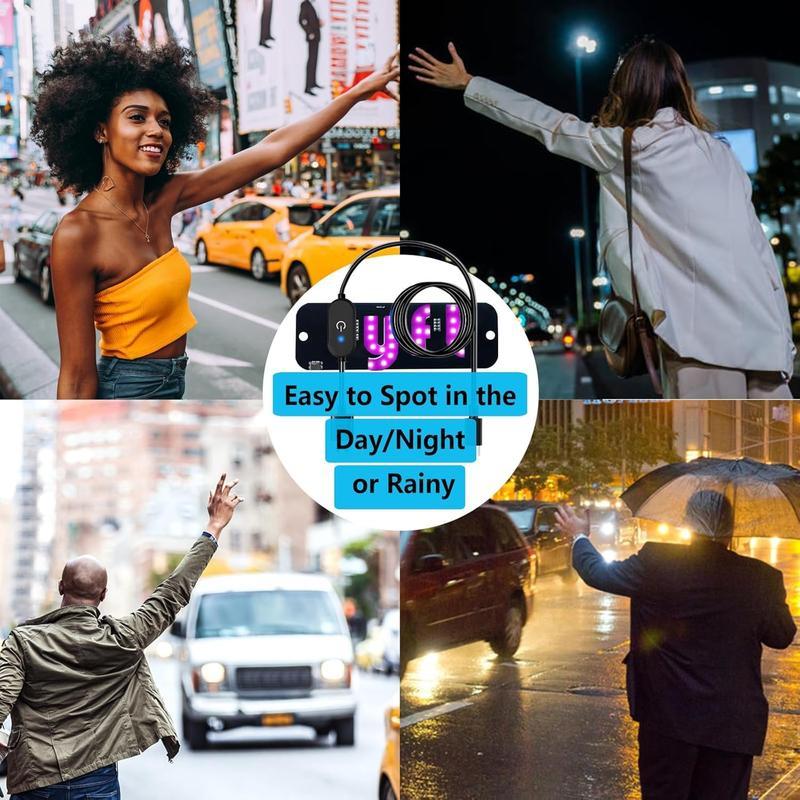 USB LED Car Windshield Light Sign with Suction Cups - Adjustable Brightness Taxi UBER Lyft Sign for Dashboard, Easy Installation Universal Car Accessories with USB Plug for Cars, Trucks, SUVs