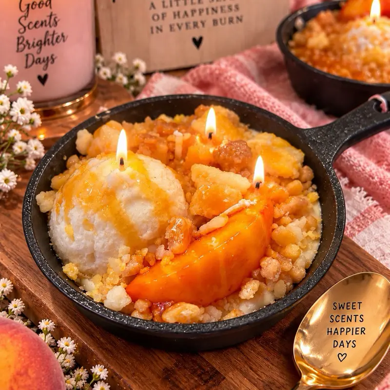 Peach cobbler candle Peach cobbler candle