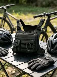 Lightweight Sports Vest Chest Pack, Adjustable Trail Running Sling Bag with Secure Fit, Breathable Hands-Free Organizer for Men & Women, Great for Travel & Workouts