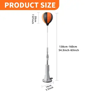 Adjustable Height Punching Bag – Freestanding Boxing Bag with Weighted Base for Home Gym, Adults & Teens