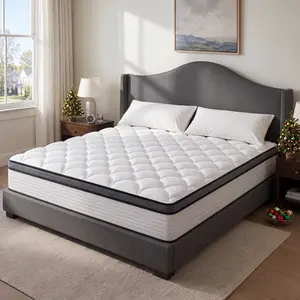 Modern Style Hybrid Mattress – 8/10/12/14 inches thick, medium firmness ergonomic design, spring + memory foam material, lumbar support, relieves waist and back pain, suitable for all sleeping positions