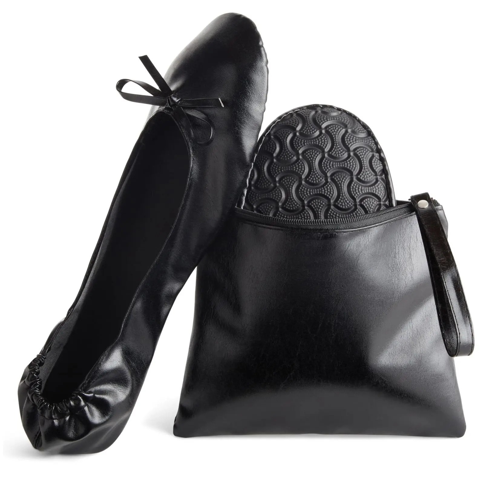 Foldable Ballet Flats - Women's Portable Ballerina Roll Up Shoes