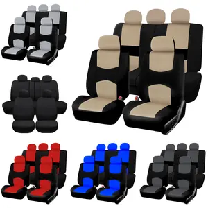 Auto Car Seat Covers Polyester 5 Seaters Front And Rear Full Set Car Seat Protectors Cushion,60/40 Rear Split Bench Fit For Nissan /Honda /Toyota/Hyundai /Mazda (Full Set)