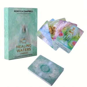 Blue Healing Water Oracle Cards Set, Includes 44 Cards and Guidebook, Beginner Tarot Divination Tool, Spiritual Guidance and Exploration, Tarot Card Game, Tarot Card Decks