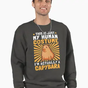 Capybara Costume Capybara Rodent Gift Pullover Sweatshirt Comfy Trendy Hoodie & Sweatshirt.Cuddly Hoodie- Soft & Warm Fall Sweater - Adorable Everyday Look