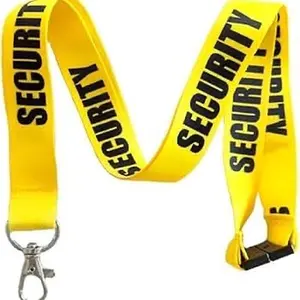Execucat Lanyard - Yellow Security Break Away Safety Clasp with Bold Printing - Keychain & ID Badge