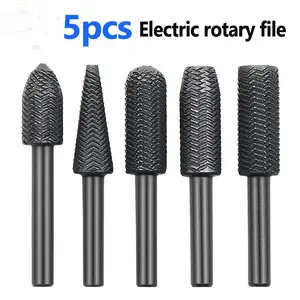 5PCS/10PCS Tungsten Carbide File Set, Efficient Design, Suitable For Wood And Rubber Molding Grooves, Non-slip And Fast Grinding Speed