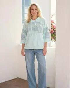 Margot Patchwork Hoodie - Mint