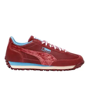 PUMA Womens Easy Rider Cherry Blues Lace Up Sneakers Shoes Casual - Red