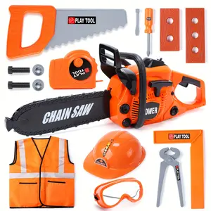 Skirtoy Toy Chainsaw For Kids, Family Day Games Pretend Play Series Kids Tool Set, Outdoor Electronic Chainsaw Toy Tool Set, STEM Preschool Toddler Tool Set, Birthday Easter Gifts For Kids Age 3