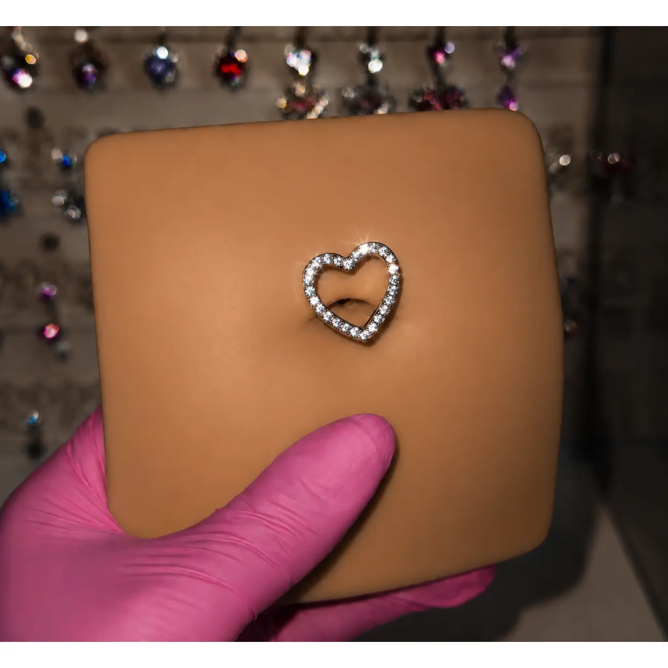 Titanium Heart Top Down Belly Ring