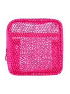 Portable Mini Makeup Bag, Lightweight Mesh Zero Wallet, Travel Soap Case, Zipper Closure, Ideal for Cosmetics and Essentials