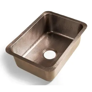 Pure Copper Hand Hammered 21 inch Milan Single Bowl Kitchen Sink