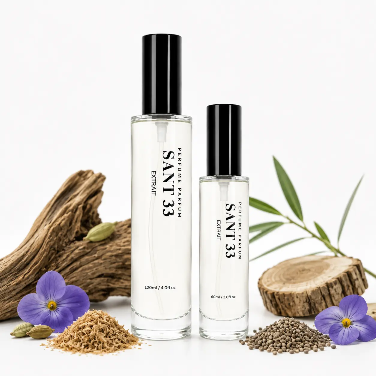 Sant 33 | Extrait de Parfum | Sandalwood & Soft Leather | Luxury Inspired Scent | 60ml / 120ml