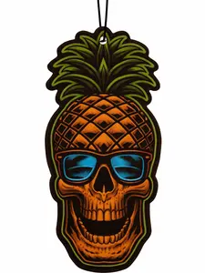 Pineapple Skull Car Air Freshener