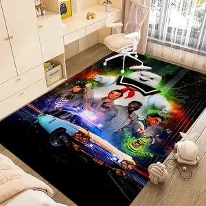 Ghostbusters 02 Animated Print Carpet, Home Living Room, Bedroom, Office Chair Under Carpet, Gift for Family and Friends, Christmas Decorative Carpet