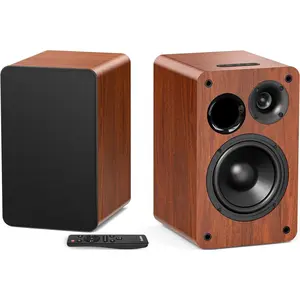 Bookshelf Speakers for Record Player,  Studio  Speaker with 5.2 Inch Woofer, Horn Tweeter and Optical RCA Inputs, Subwoofer Line Out for Turnable.