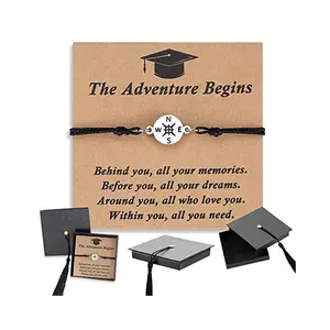 Graduation Bracelet Gift for Her Him - Unique High School & College Graduation Present with Cap Box & Inspirational Card - Adjustable Unisex Keepsake for Teen Girls Boys Women Men