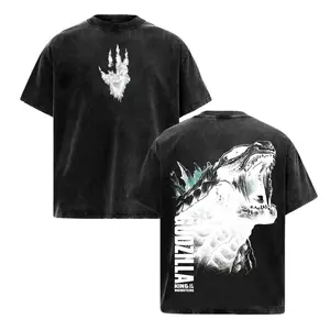 Godzilla Vintage Washed Graphic T-Shirt - Oversized Mens Streetwear Cotton Apparel Gift for King of the Monsters Fans