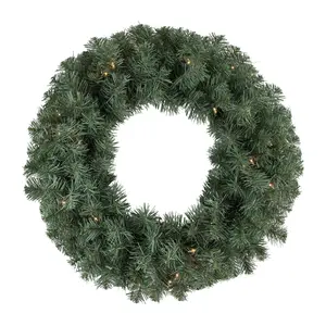 Northlight Colorado Blue Spruce 24-Inch Wreath w/ Clear Lights