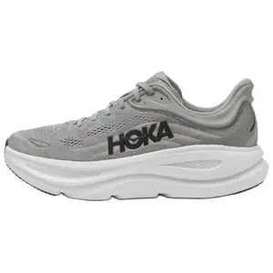 Hoka One One Bondi 9 Galactic Grey Running Shoes for Men and Women with Cushioning and Breathable Mesh Trending Shoes, House White Official Shoes to Get / Maison Mihara